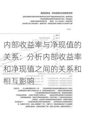 内部收益率与净现值的关系：分析内部收益率和净现值之间的关系和相互影响