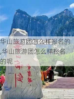 华山旅游团怎么样报名的,华山旅游团怎么样报名的呢