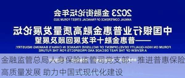 金融监管总局人身保险监管司党支部：推进普惠保险高质量发展 助力中国式现代化建设