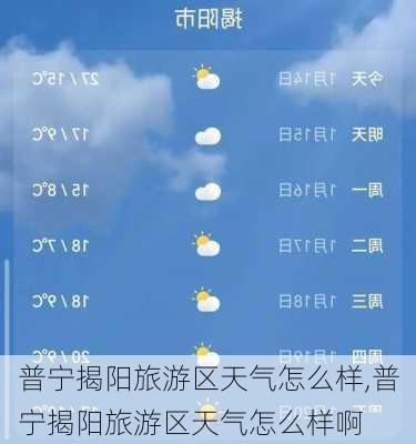 普宁揭阳旅游区天气怎么样,普宁揭阳旅游区天气怎么样啊