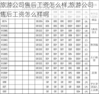 旅游公司售后工资怎么样,旅游公司售后工资怎么样啊