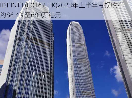 IDT INT'L(00167.HK)2023年上半年亏损收窄约86.4%至680万港元