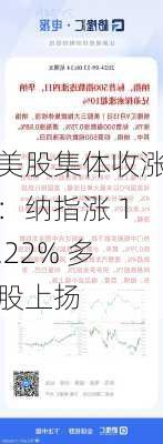 美股集体收涨：纳指涨 1.22% 多股上扬