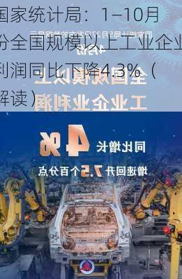 国家统计局：1—10月份全国规模以上工业企业利润同比下降4.3%（解读）