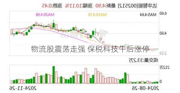 物流股震荡走强 保税科技午后涨停