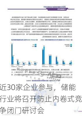 近30家企业参与，储能行业将召开防止内卷式竞争闭门研讨会